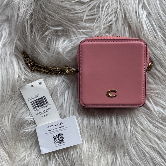 Coach Blush Pink Mini Bag with Gold Chain - Picture 1 of 6